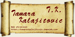 Tamara Kalajitović vizit kartica
